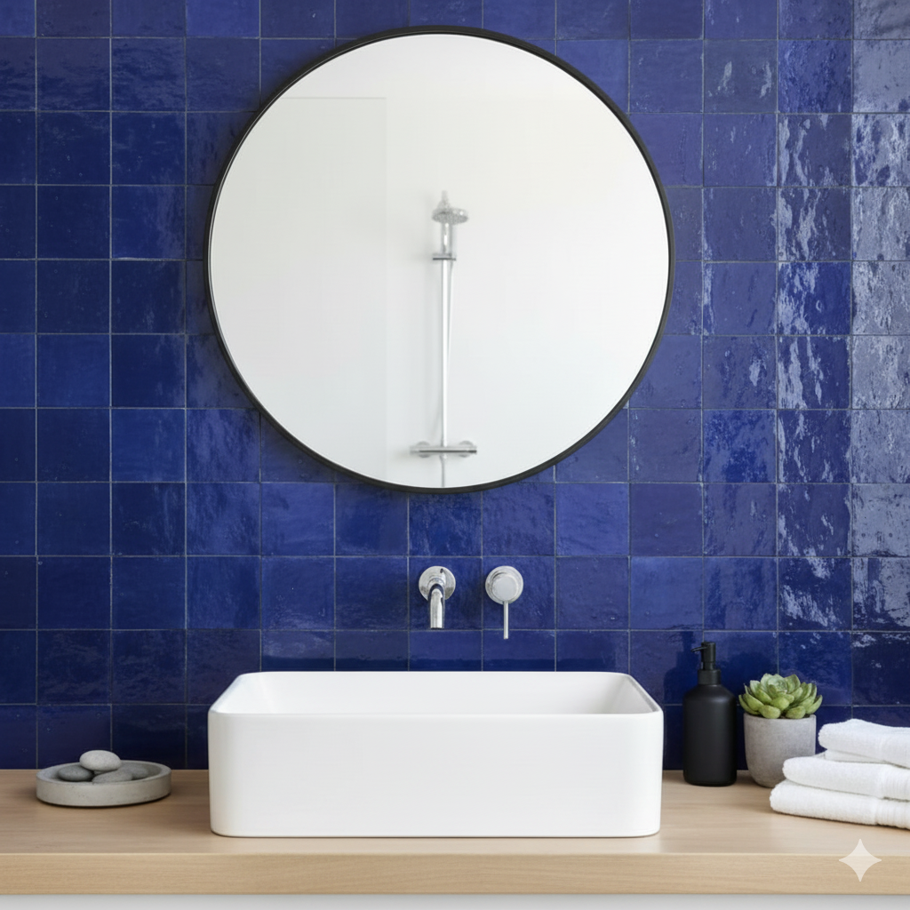 zellige bleu foncé 10×10